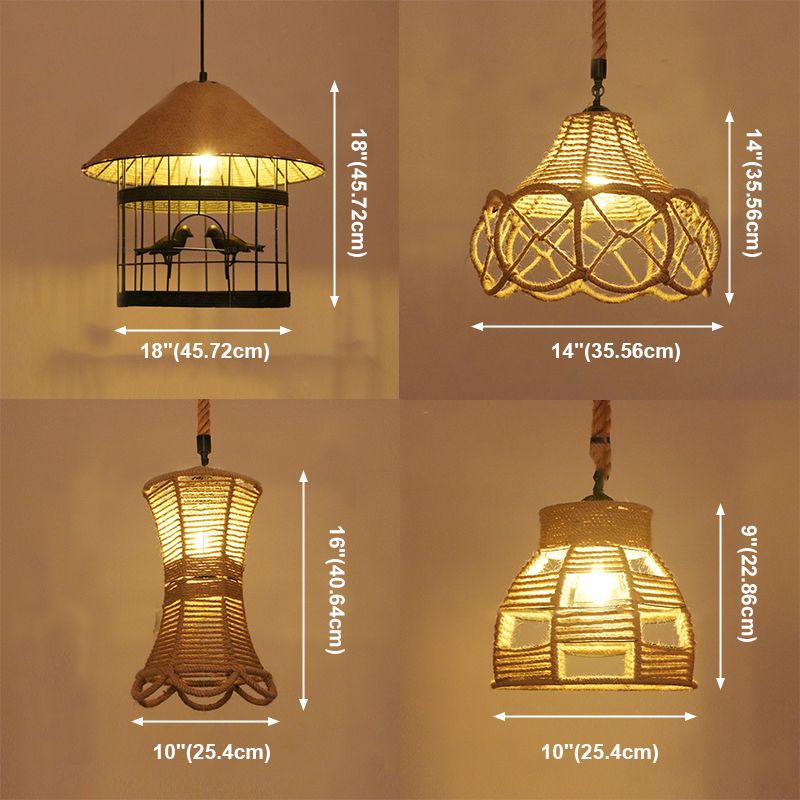 Seil kommerzieller Anhänger Beleuchtung Industrie Beige schattiertes Restaurant Anhänger Licht