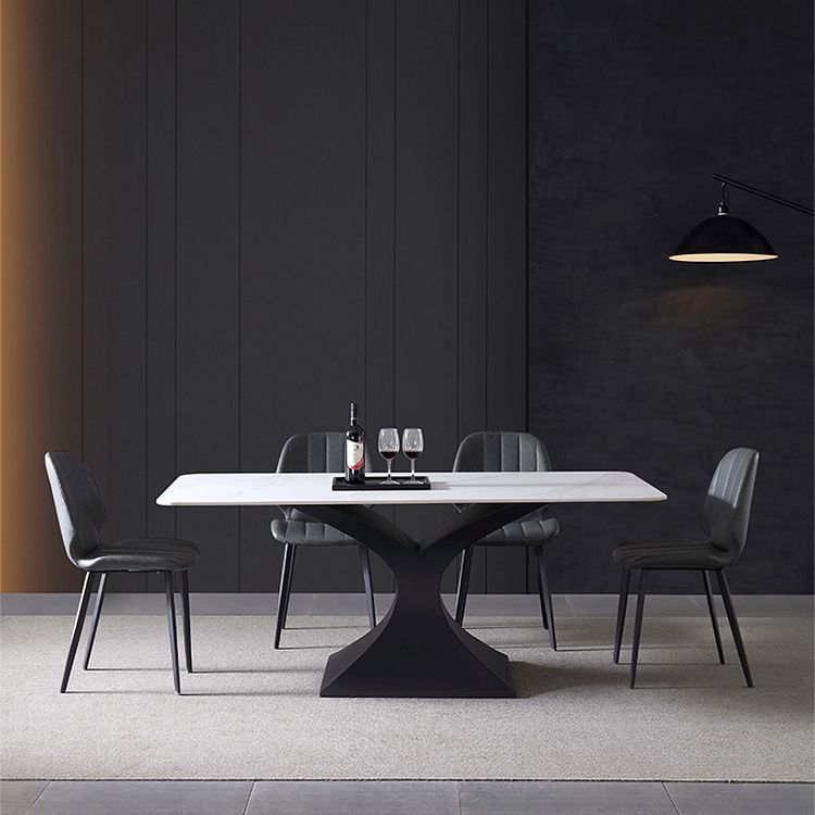 Modern Sintered Stone Top Dining Set Rectangle 1/2/5/7 Pieces Dining Room Table Set