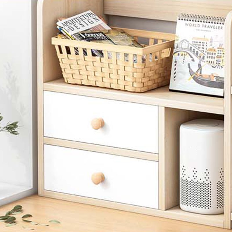 Closed Back Bookshelf Engineered Wood Contemporary Bookcase with Shelves