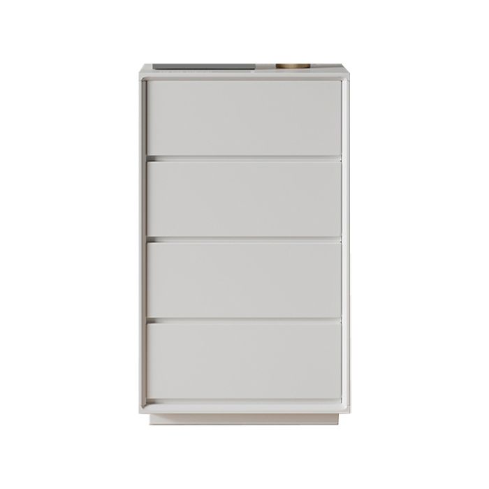 Modern Storage Chest Wooden White/Gray Storage Chest Dresser with Drawers
