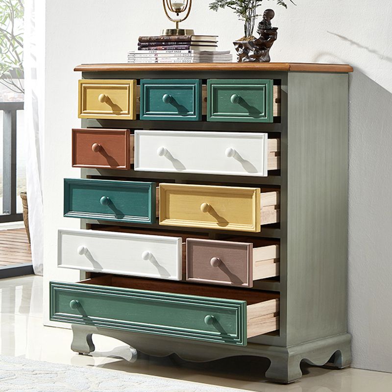 Coastal Storage Chest Dresser Solid Wood Dresser with 4/8/10/12 Drawers