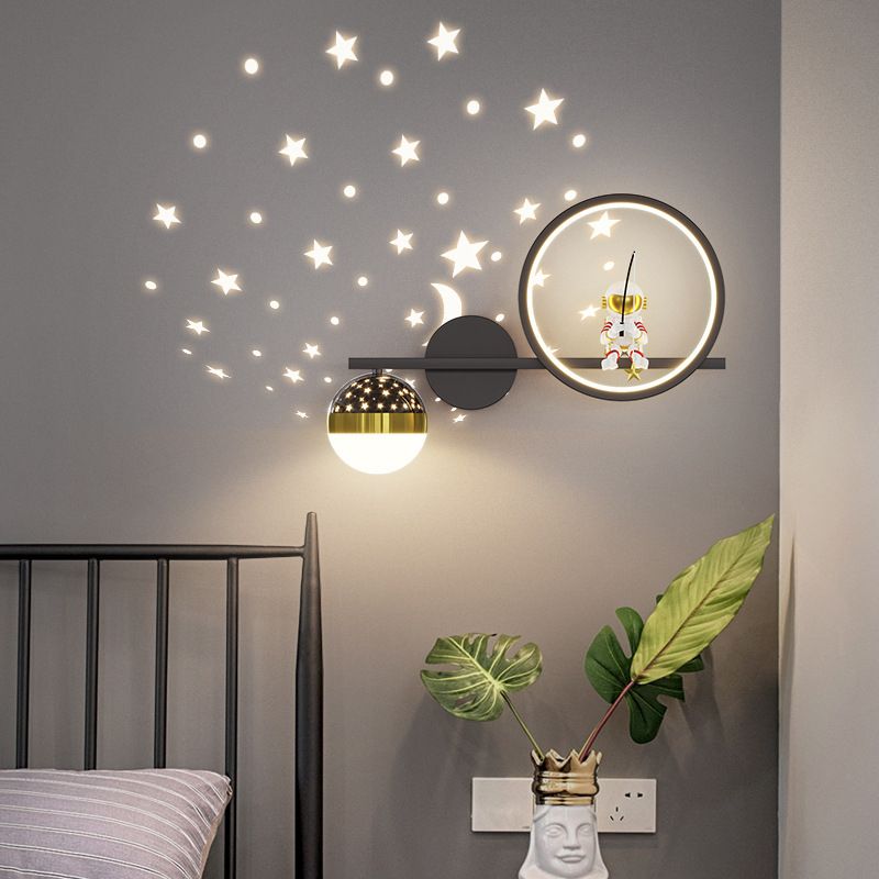 Children LED Wall Mount Light Cartoon Wall Light with Acrylic Shade for Bedroom