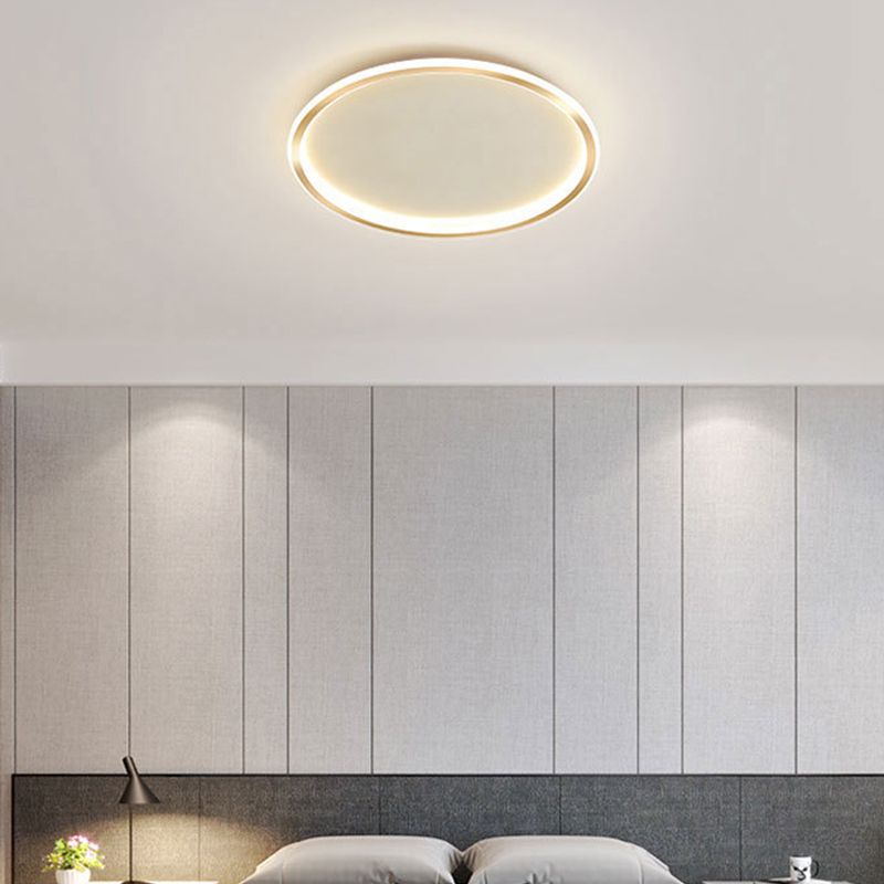 Circle Aluminum Ceiling Mounted Fixture Nordic LED Close to Ceiling Lamp