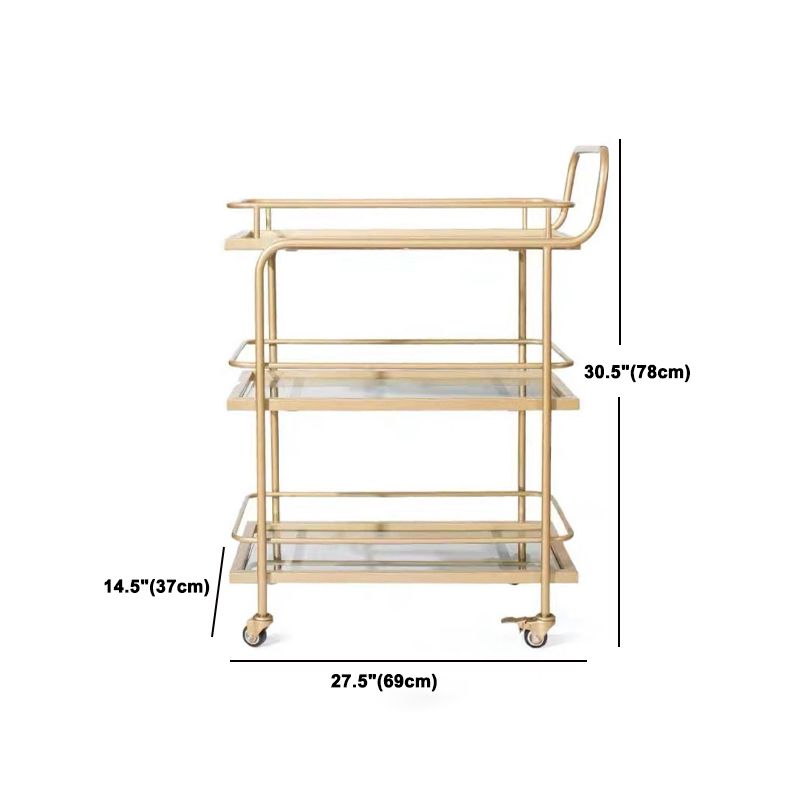 Modern 27.17"W Rolling Prep Table Metal Prep Table for Home Use