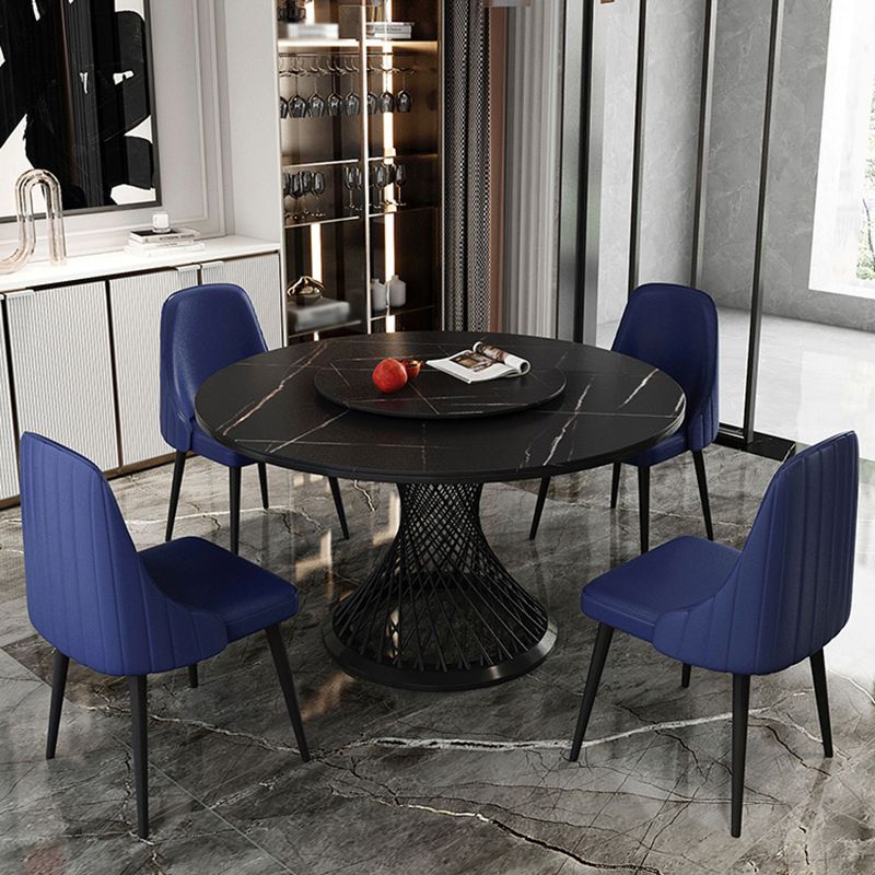 Traditional Luxury Round Stone Dining Table Pedestal Casual Dining Table
