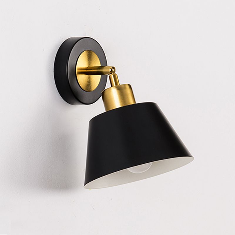 Modern Simple Iron Wall Light Bowl Shape Adjustable Wall Lamp for Living Room