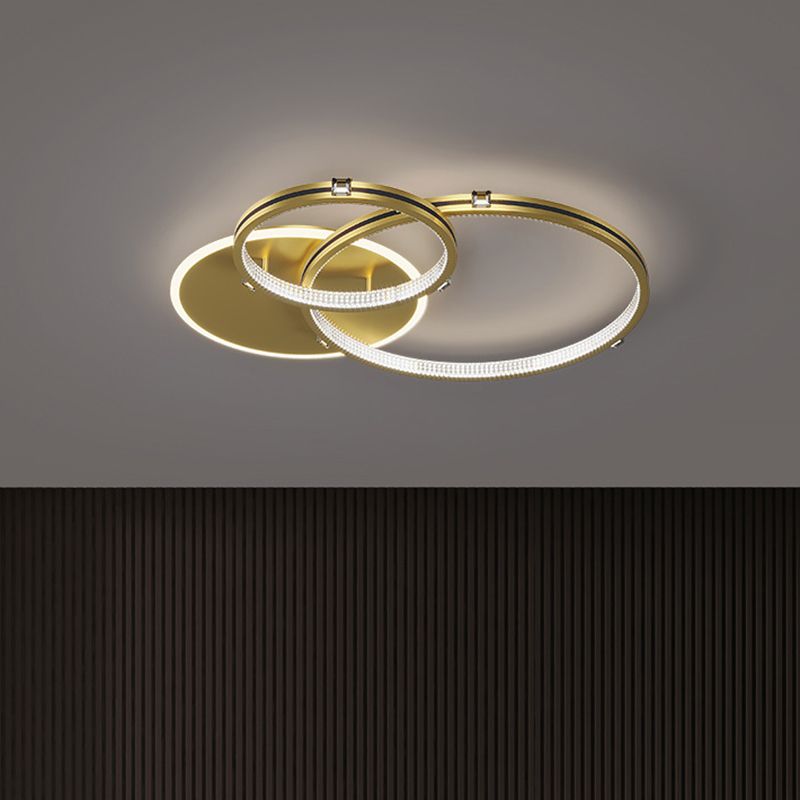 Modern minimalisme metalen semi-inbouwlamp multi-ring LED semi-inbouw voor woonkamer