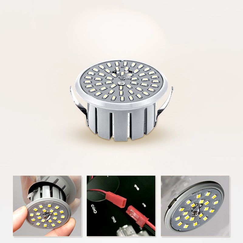 Geometric Stainless-Steel LED Ceiling Light in Modern Luxury Style Crystal Indoor Flush Mount in Silver