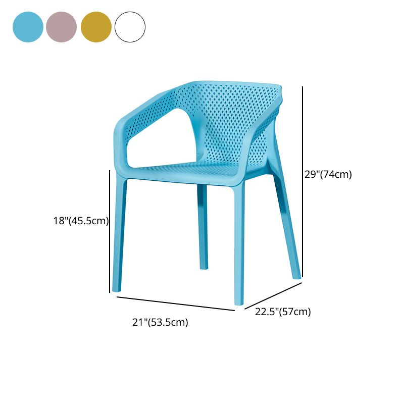 Sedie da pranzo moderne in plastica per interni in plastica.