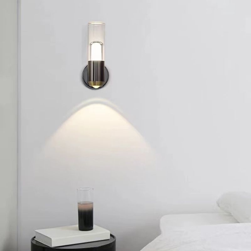 Modernism Wall Sconce Cylinder Sconce Lighting with Metal for Bedroom