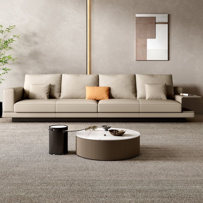 Modernistic Seating with Four Leds Bonus Room Tuxedo Arm Loveseat