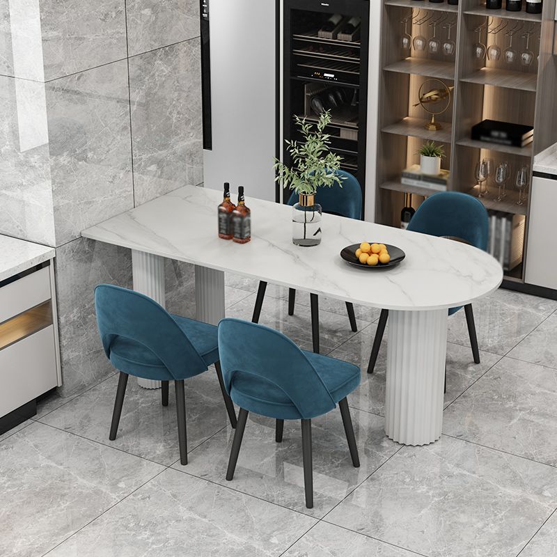 Metal Modern Free Form Table Sintered Stone Table with 3 Legs