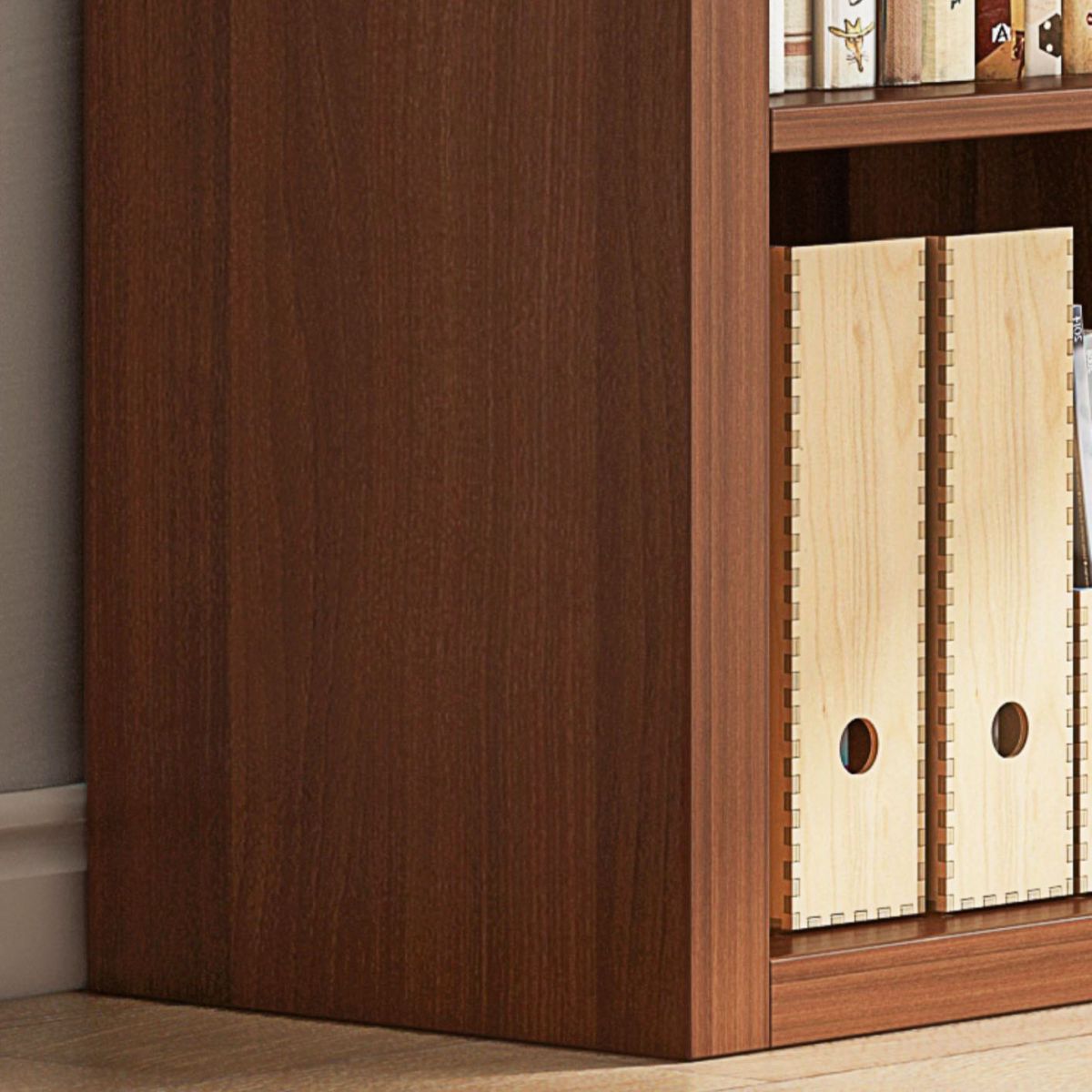 11.8" W Standard Shelf Bookcase Engineered Wood Closed Back Modern Book Shelf