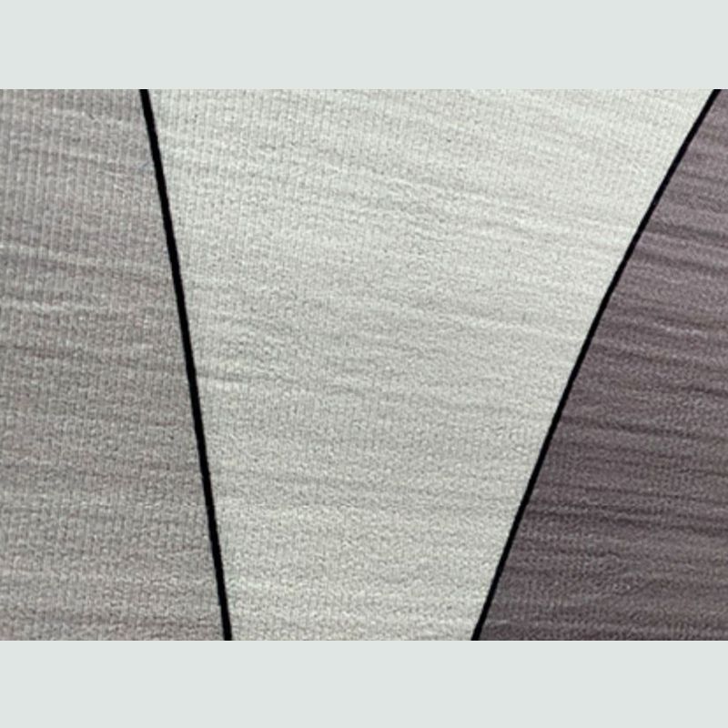 Grey Tone Geometric Lines Rug Polyester Carpet Nordic Non-Slip Backing Indoor Rug for Living Room