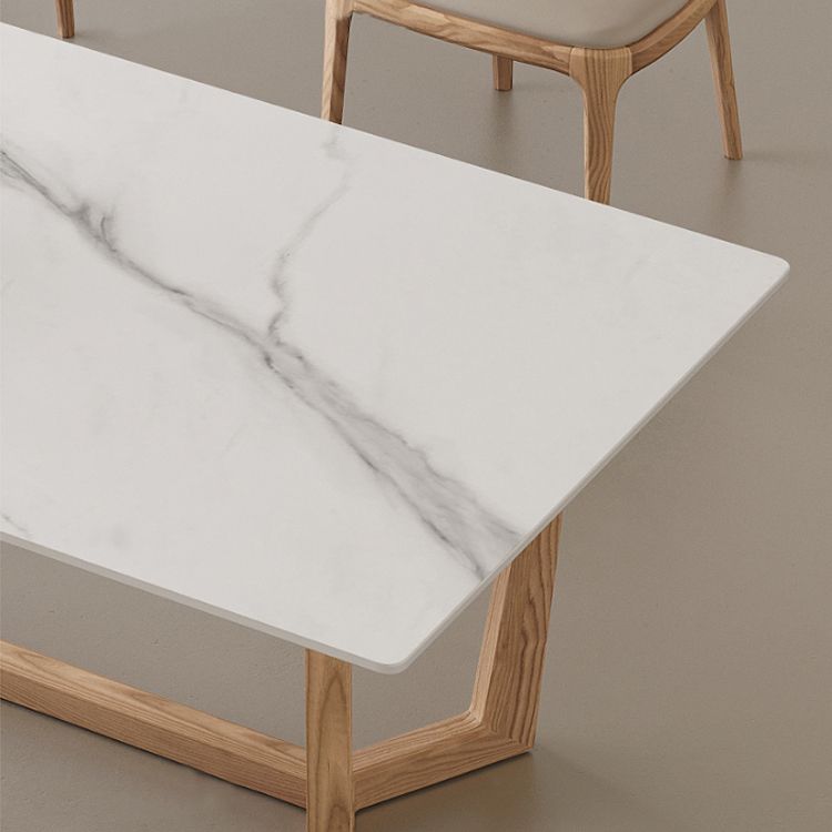 1/2/3/4 Pieces Dining Room Furniture Set Modern Sintered Stone Table and Armless Chairs