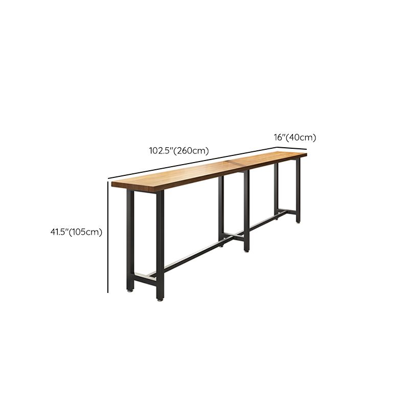 Contemporary Solid Wood Rectangle Bar Wine Table for Coffee Shop