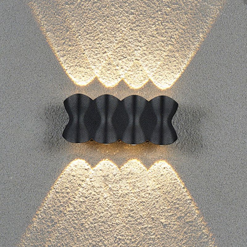 Dark Black Wall Flush Mount Aluminum LED Modernism Wall Light