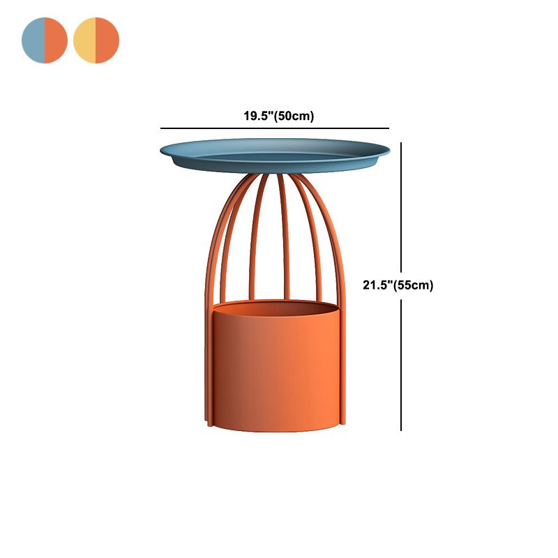 Mid-Century Modern Pedestal Coffee Table Iron Coffee Cocktail Table for Home