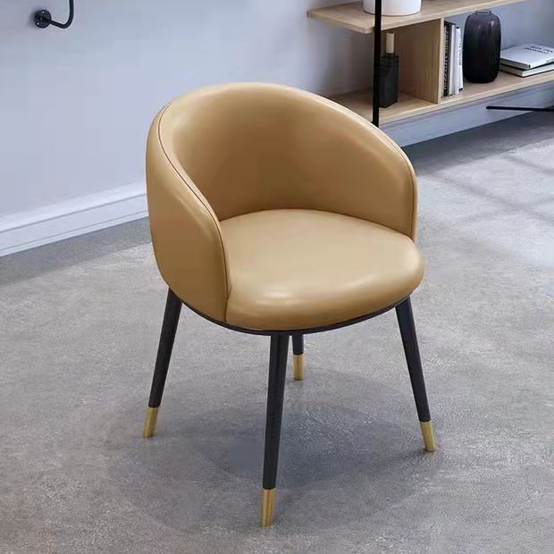 Sillas de comedor tapizadas de estilo escandinavo, silla con respaldo sólido para el hogar
