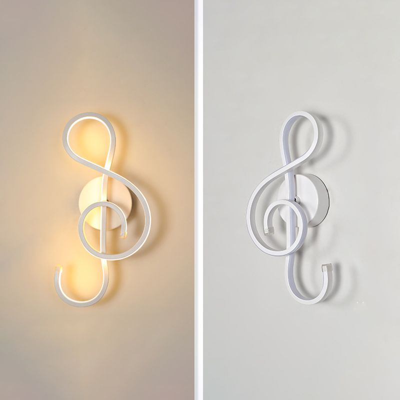 Luz de pared LED lineal blanca en moderna lámpara de pared de aluminio de estilo conciso con sombra de silicona