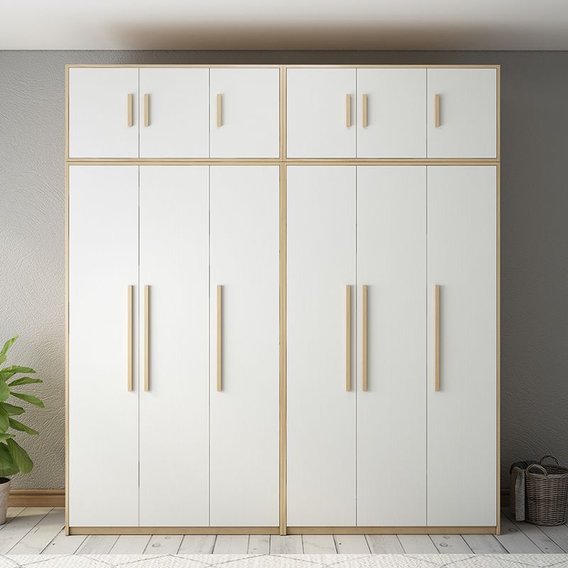 Hinged Wardrobe Cabinet with Garment Rod Contemporary Wardrobe Closet