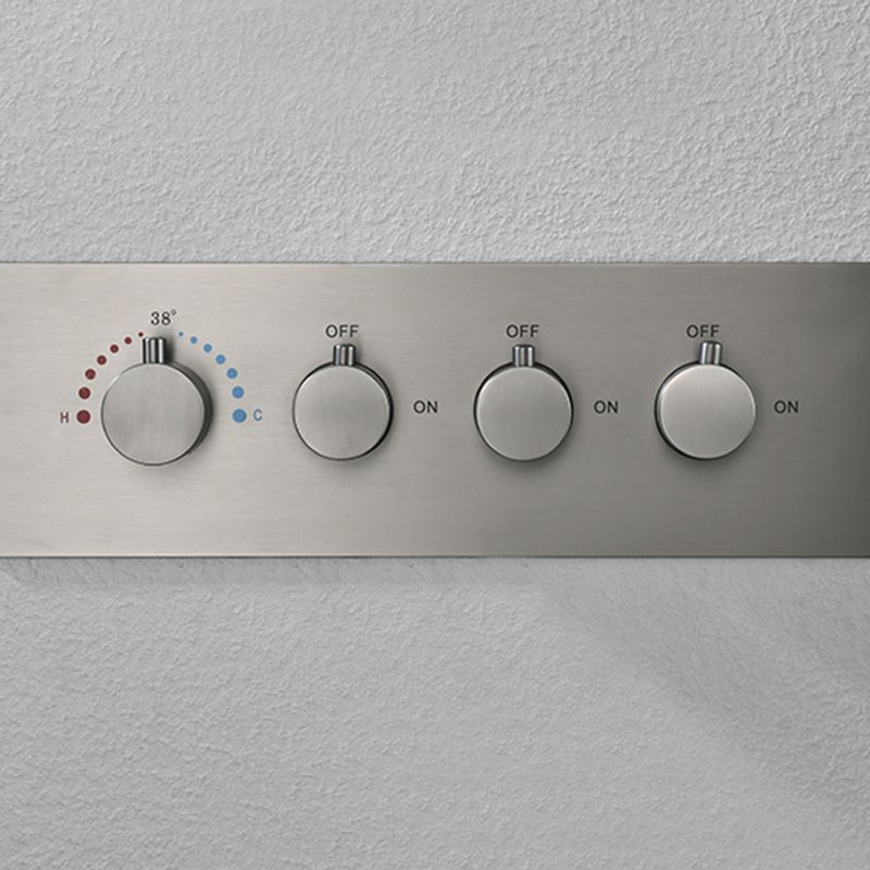 Ceiling Mounted Square Metal Shower Faucet Massage Shower System