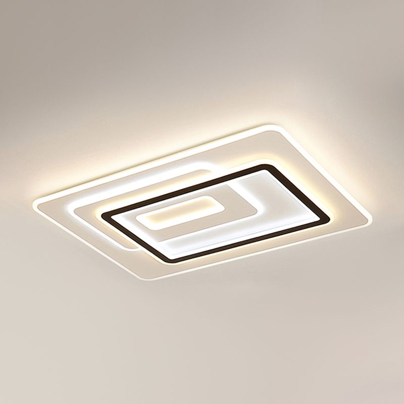 Plafonnier LED en forme de géométrie, moderne, en fer, 3 lumières, montage encastré, pour chambre à coucher