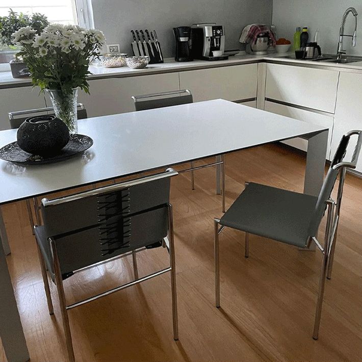 Contemporary Style Side Chair Metal Open Back Dining Room Chair for Indoor