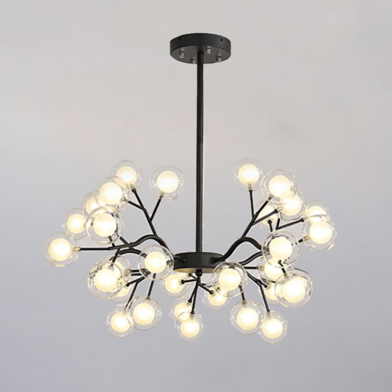 Metal Branch Shape Chandelier Nordic Style Fireflies Chandelier Lamp for Living Room
