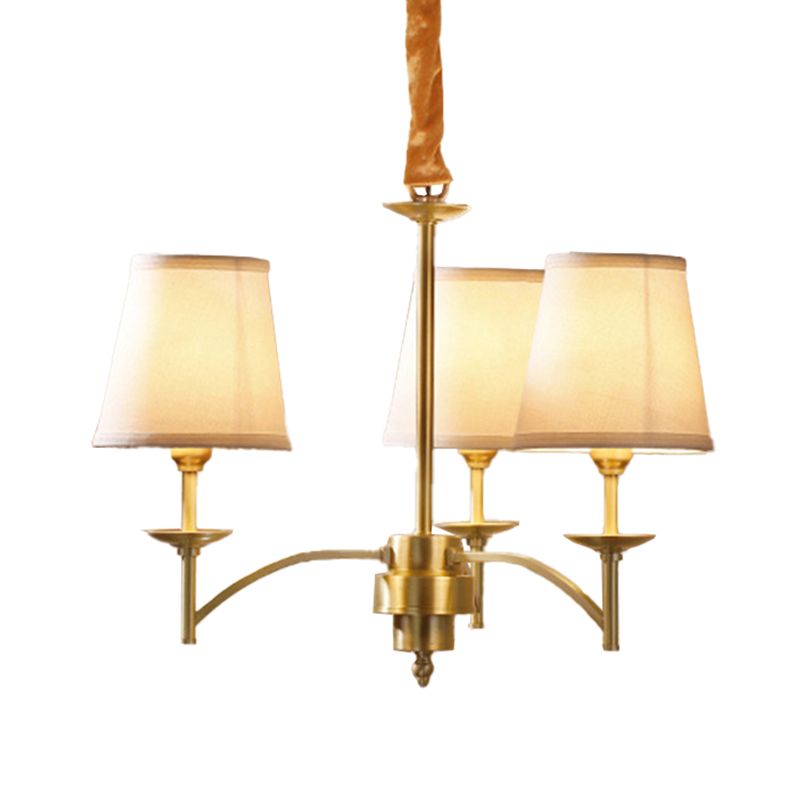 6/8/10-Bulb-Deckenkraut Traditioneller traditioneller Gewebeunterbrechung Anhänger Licht in Gold