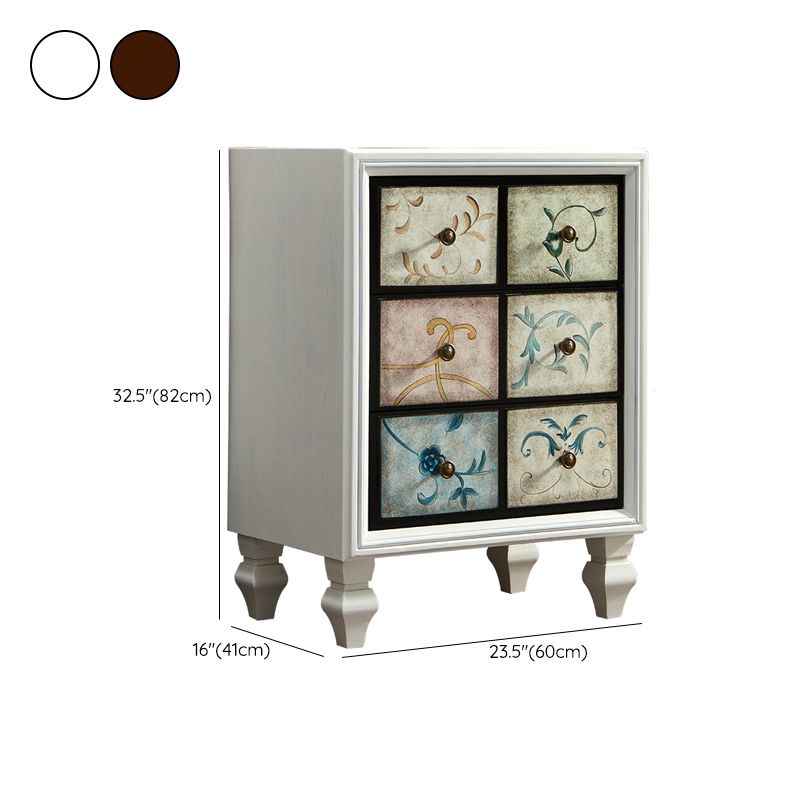 American Traditional Wooden Storage Chest Home Chest with Drawers