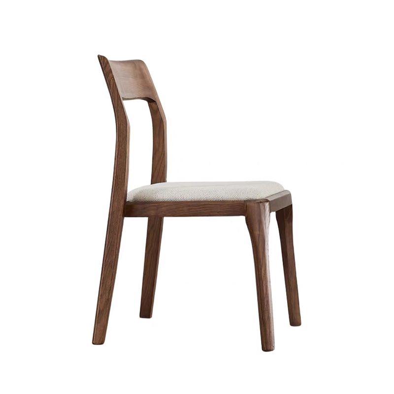 Armless Dining Chairs Modern Ash Wood Side Chairs for Dining Room
