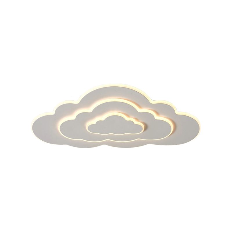 Modern Cloud Shape Ceiling Mount Light Fixture 3 Lights Ceiling Mounted Light