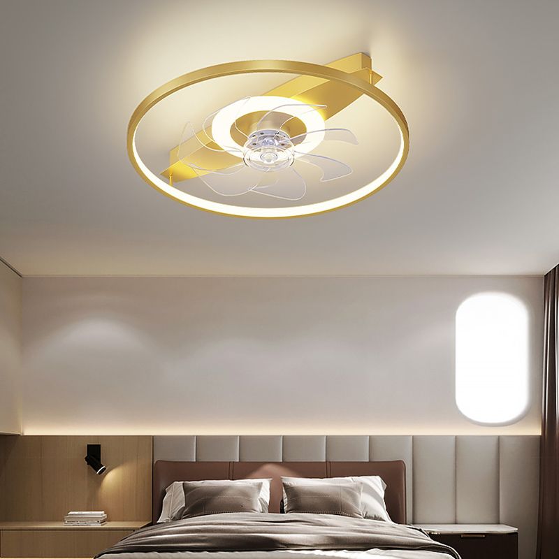 Géométrie de la lampe de la lampe à fans de plafond de style simple moderne