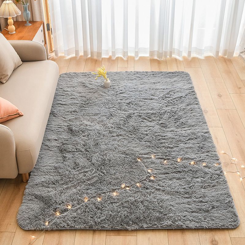 Multicolor Modern Area Carpet Polyester Plain Indoor Rug Non-Slip Backing Carpet for Living Room