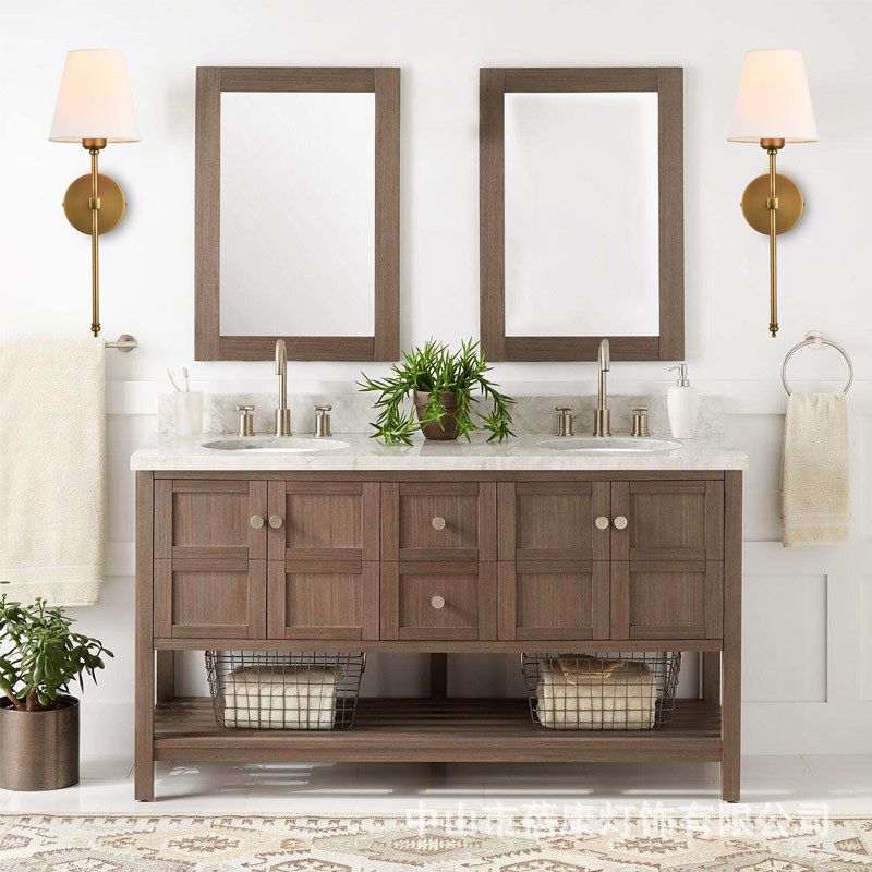 Post Modern Bathroom Vanity Lighting 1 - Light Iron & Fabric Bath Sconce