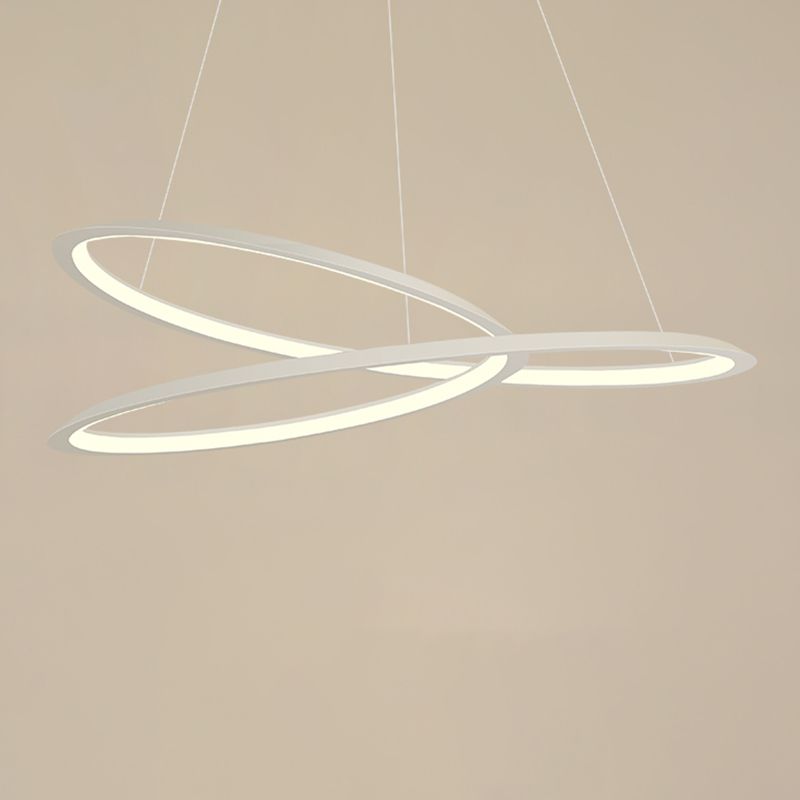 Curve senza soluzione di continuità lampadario a pendente lampadari moderni per sala da pranzo