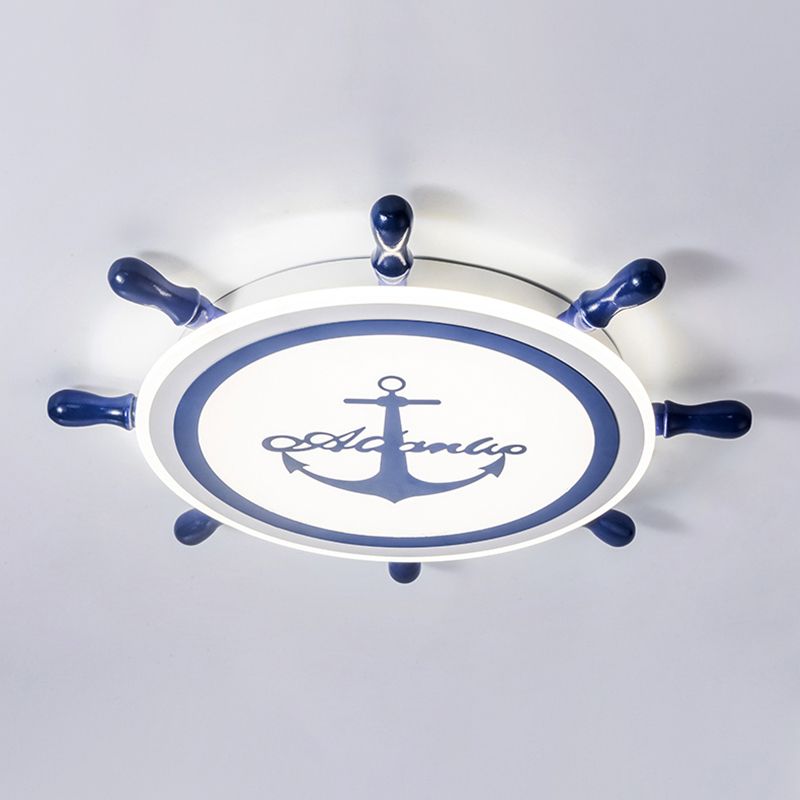 Plafonnier LED bleu en acrylique pour chambre d'enfant, luminaire décoratif de plafond pour chambre d'enfant