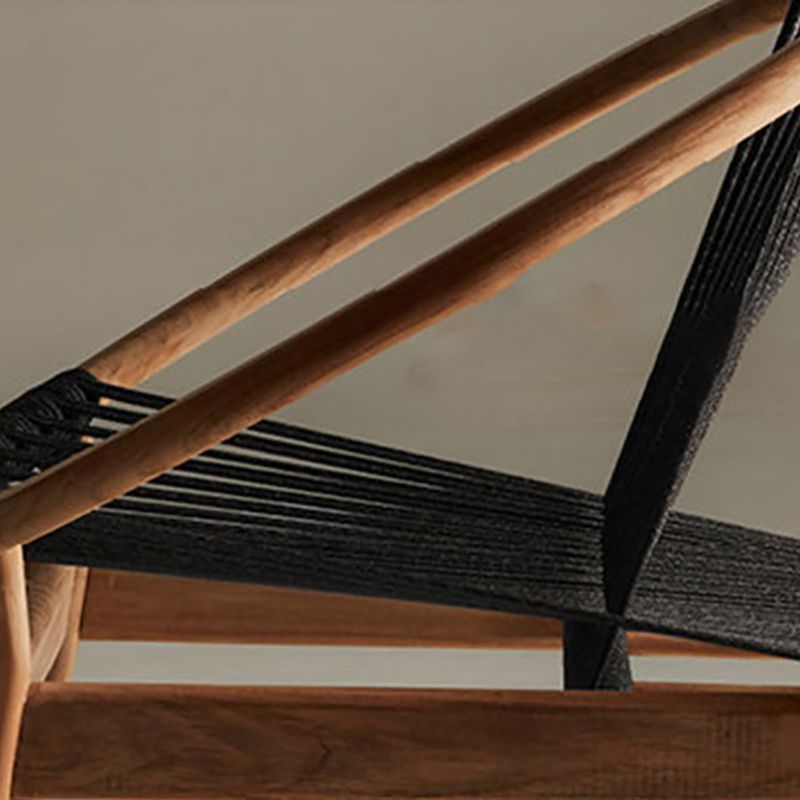 Contemporary Solid Wood Dining Armchair with Arm Patio Dining Chair