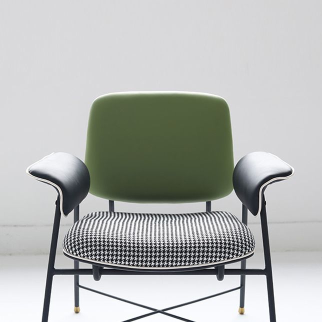 Mid-century Modern Accent Armchair Fixed Back Armchair for Living Room