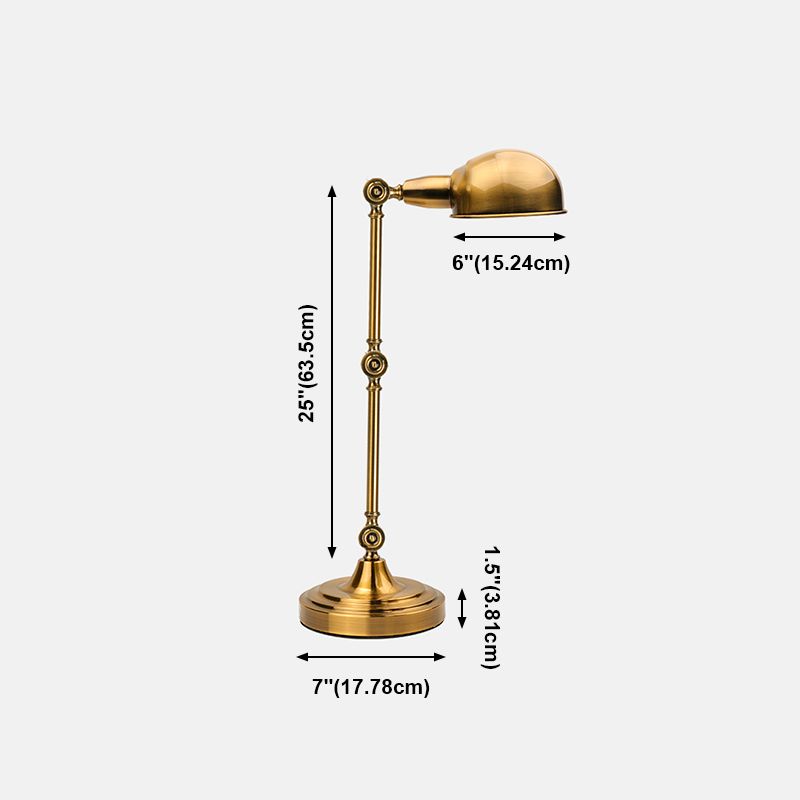Dome 1 Light Nightstand Lamp Mid Century Metal Night Table Lamps