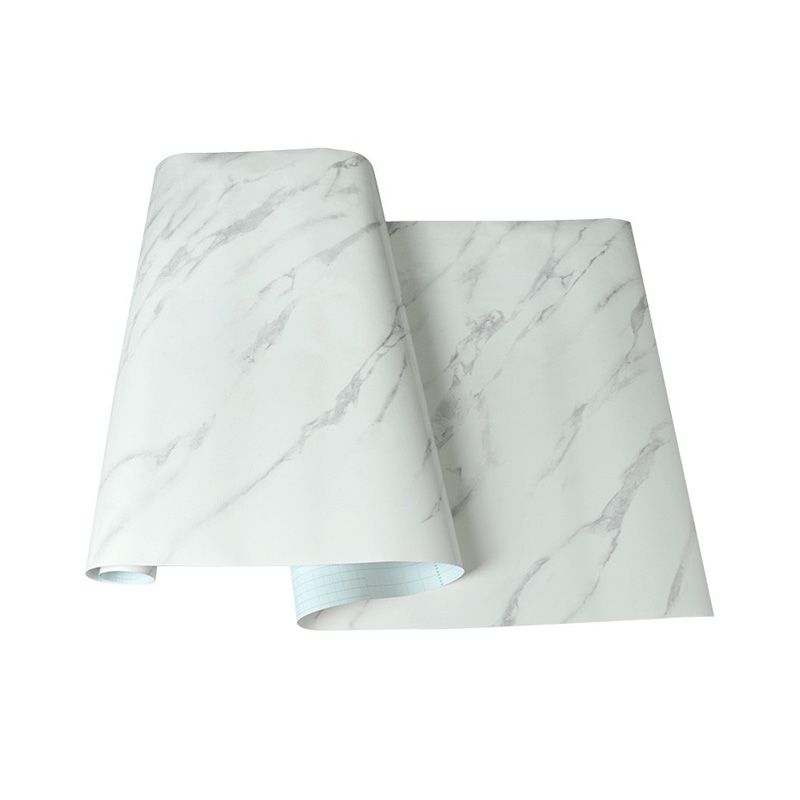 Marble Effect Wall Decor 23.5"W x 10'L Vinyl Wallpaper Roll for Dining Room, Peel and Stick