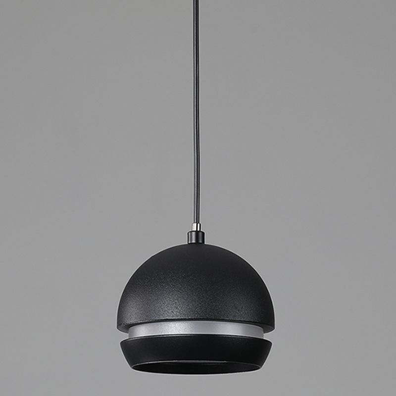 Acrylschwarze LED Hängende Lampe im modernen minimalistischen Stil Frosted Aluminium Globe Anhänger Licht