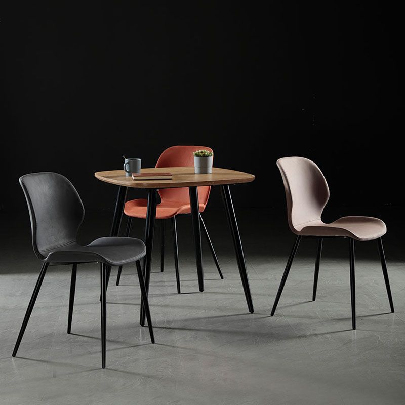 Moderne stijl keuken metalen eetstoelen wingback dineren armloze zijstoelen