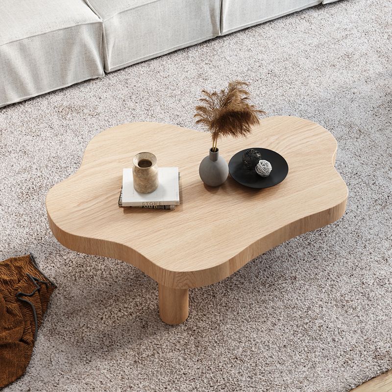 Geometric with Wood Accents Coffee Table Modern 1 Single Cocktail Table