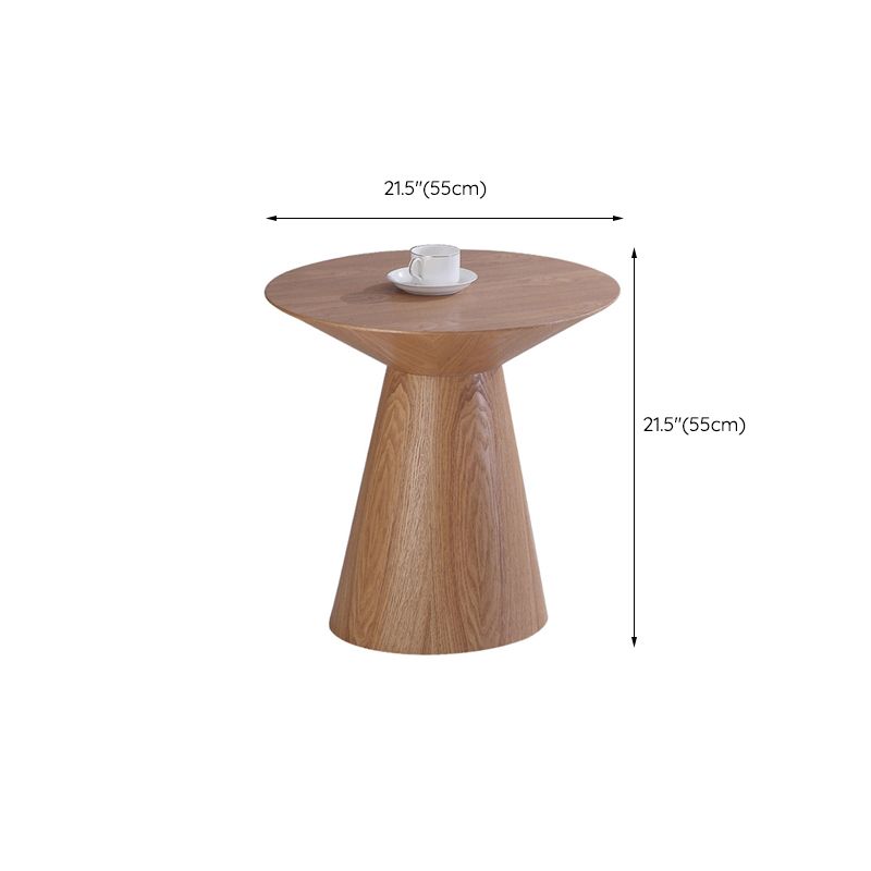 Contemporary Solid Wood Living Room Round/Square Pedestal End Table