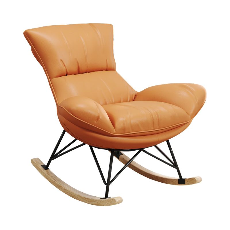 Modern Cushions Rocker Chair Metal Frame Dirt Resistant Spindle Rocker Chair