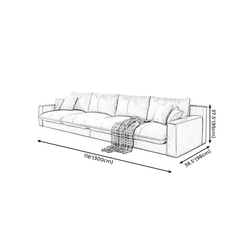 Assembled Living Room Square Arm Modular Contemporary Sofa & Chaise