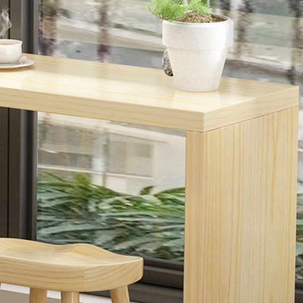 1/5/9 Pieces Modern Bar Table Set Rectangle Pine Wood Bistro Set