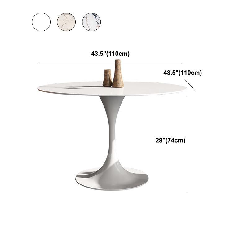 Sintered Stone Home Dining Table Modern Pedestal Dining Room Table